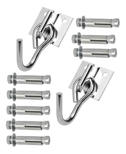 Kit Gancho De Rede Reforcado Aco Com Chumbador Reforcado