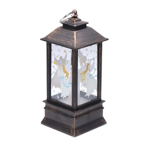 DECHOUS Farol de Navidad Colgante Grande Ángel Decorativo Bronce para Interior y Exterior sin Pilas Lámpara Festiva para Decoración Navideña y Ambiente Acogedor