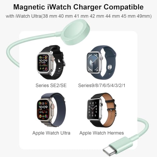 Fast Charger for Apple Watch Charger, 6FT USB C iWatch Charger, Green by JUCDEKE - Used condition - Image 6