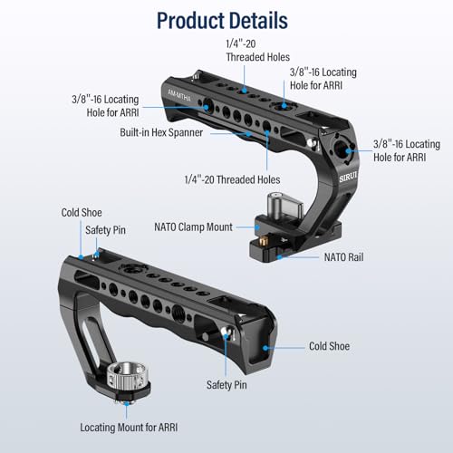 image for SIRUI Top Handle with Locating Mount for ARRI and NATO Mount, All-Alum