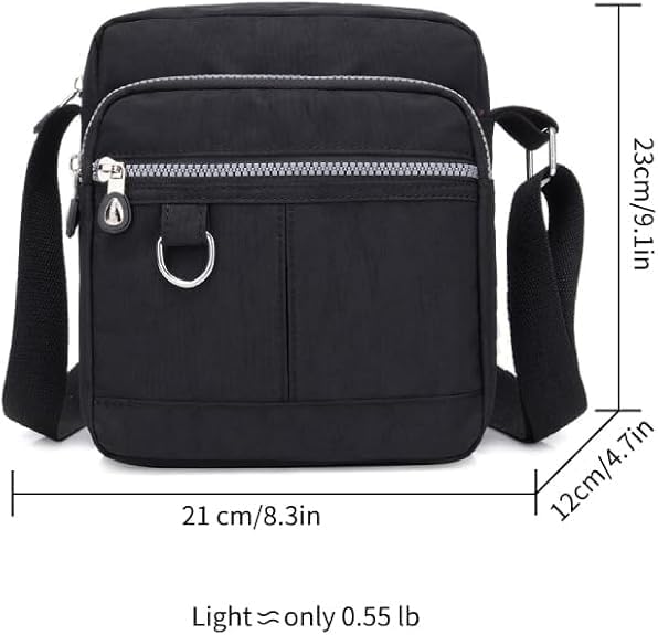 Waterproof Nylon Small Womens Crossbody Bag Purse with Adjustable Shoulder Strap Mulit-Pockets