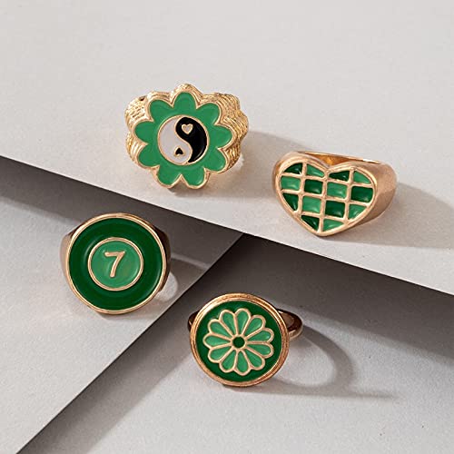 Enamelled Rings Combo for Women (Combo 3)