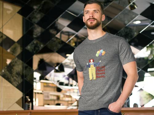 Pop Threads Clown Float Down Here Minimalist Horror Spooky Graphic T-Shirt4