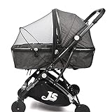 Foenguy Moskitonetz Kinderwagen Universal Insektenschutz für kinderwagen mit Praktisch Doppelten Reißverschluss luftiger kinderwagen Insketenschutz passt für kinderwagen/Bett oder Autositz (Schwarz)