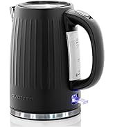 OVENTE Stainless Steel Electric Kettle Hot Water Boiler 1.7 Liters - Powerful 1750W BPA Free with...