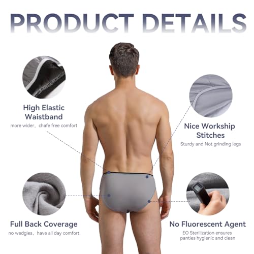 10 Packs Mens Disposable Underwear Briefs,100% Cotton Portable Brief Panties for Travel Spa Hospital Emergencies2
