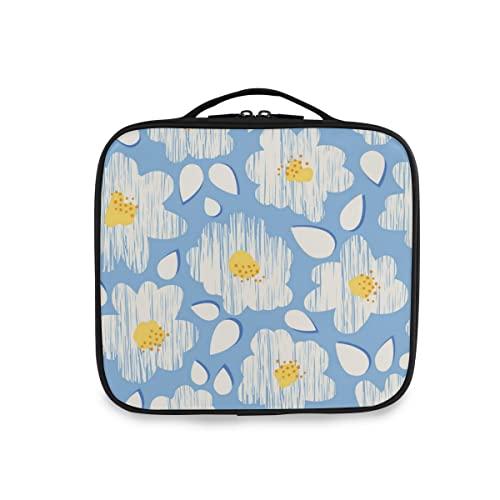 Trousse de maquillage GAIREG compartiment pinceaux bleu grand format - 7