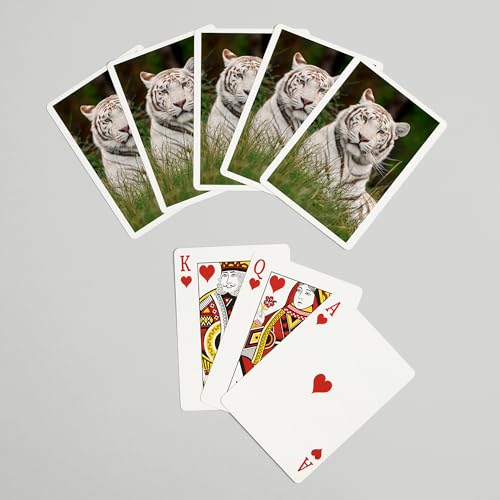 Baraja de cartas Póker White Tiger en caja de papel miniatura 7