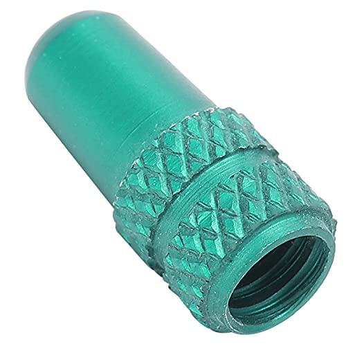 2 pack tapas de válvula para neumáticos de bicicleta de aleación de aluminio para bicicletas de carretera y lluvia, válvula estilizada verde compatible con Presta y válvulas miniatura 4