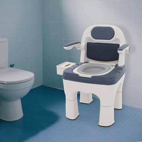 Chaise percée de chevet avec couvercle anti-odeurs étanche charge 100kg - 8