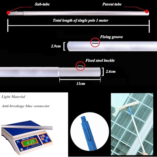 Cepillo telescópico para paneles solares con mango extensible para limpiar tejados 5