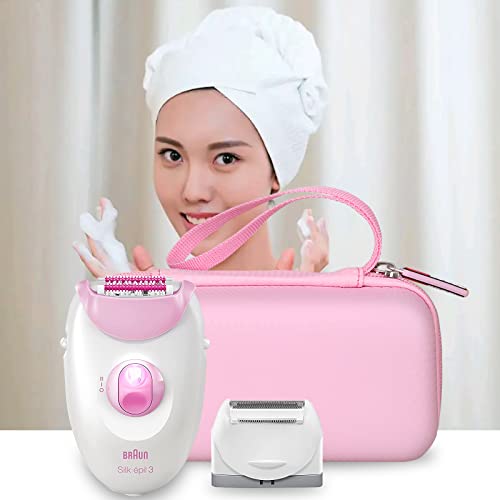 FBLFOBELI Hard Storage Case Compatible with Braun Epilator Silk-epil 3 3-270 Hair Removal Shaver Trimmer, EVA Protective Travel Carrying Container Bag