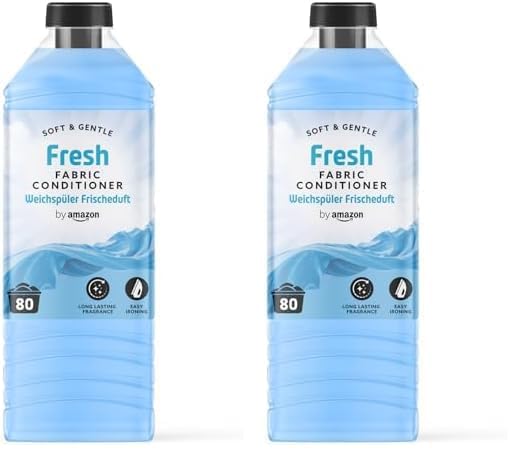 By Amazon Suavizante, Frescor Azul, 80 lavados (Paquete de 2)