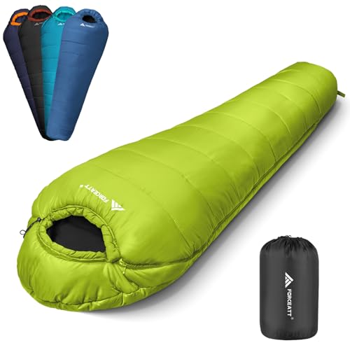 Forceatt Schlafsack, 3 bis 4 Jahreszeiten Deckenschlafsack Schlafsack für Camping, Reisen und...