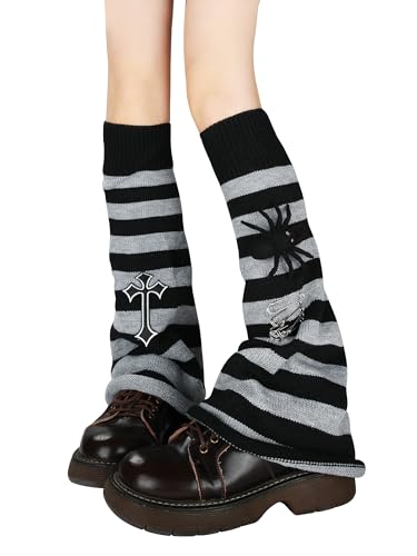 Image of Lebaley Kawaii Leg Warmers Y2K Harajuku Legs Warmer for Girls Women Lolita Accessorie Gothic Long Sock Winter Ankle Warmers