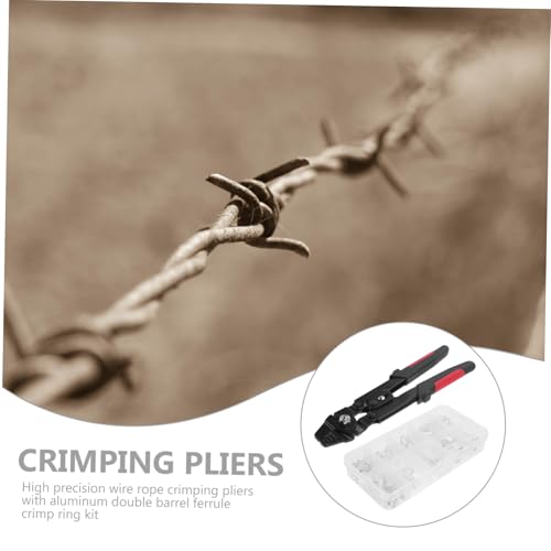 GRADENEVE 不??ワイヤーロープ圧着工具 字型アルミフェルール付き ケーブルクランプ用滑り止めハンドル採用 ロック機能付き多用途釣りアク