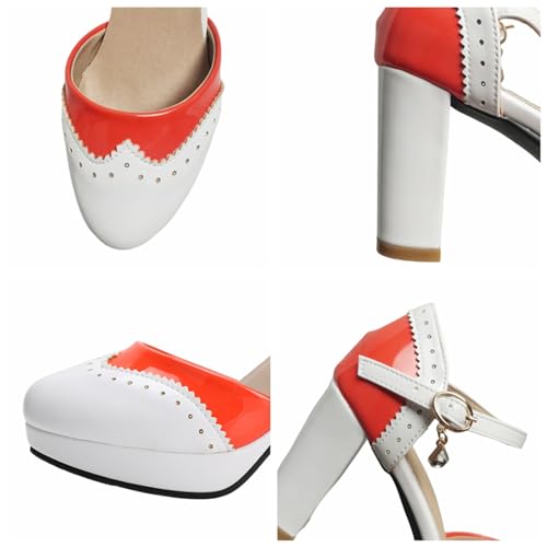 Image of MEOTINA Cute Bow Heels Mary Janes Shoes Women Dress Platform Strappy High Heels Kawaii Shoes