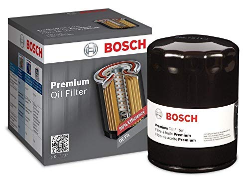 BOSCH 3330 Premium Oil Filter With FILTECH Filtration Technology - Compatible With Select Audi, Chrysler, Dodge, Ford, Jeep, Lexus, Lincoln, Mazda, Mercury, Saab, Toyota, Volkswagen