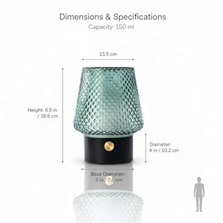 MULIN Diffusore di Oli Essenziali in Vetro, 100ML Diffusore Aromaterapia ad Ultrasuoni Ultra Silenzioso, 7 Colori LED, Senza BPA, Profumatore Ambiente per Relax e Benessere