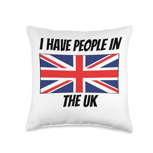 British Flag I Have People in The UK Throw Pillow