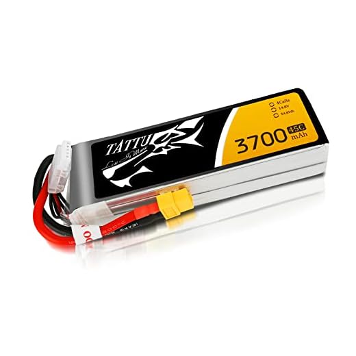 Tattu 4S LiPo Akku 3700mAh 14.8V 45C Lipo Battery mit XT60 Stecker für FPV Racing Quad Copter Drone Flugzeug Flug Blackout Mini Spider Hex 330 360