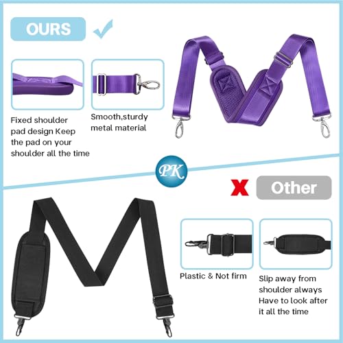 Image of Shoulder Strap for Bag Universal Replacement 58 inch /67 inch Fixed Padded Adjustable Buckle Heavy Duty Shoulder Strap