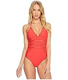 Ella Moss Women's Crafty One Piece Swimsuit, Passion Red, Large