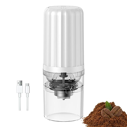 Molinillo eléctrico para frijoles y especias, máquina amoladora silenciosa inalámbrica, molinillo portátil silencioso con grosor ajustable, herramientas de molienda de café desmontables para el hogar,