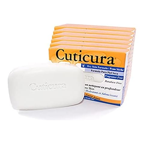 Cuticura Deep Cleansing Face and Body Soap, Dry Skin Formula – Deep Cleansing Bar Soap for Blemish-Prone Skin 3 oz (Pack of 6) Cover