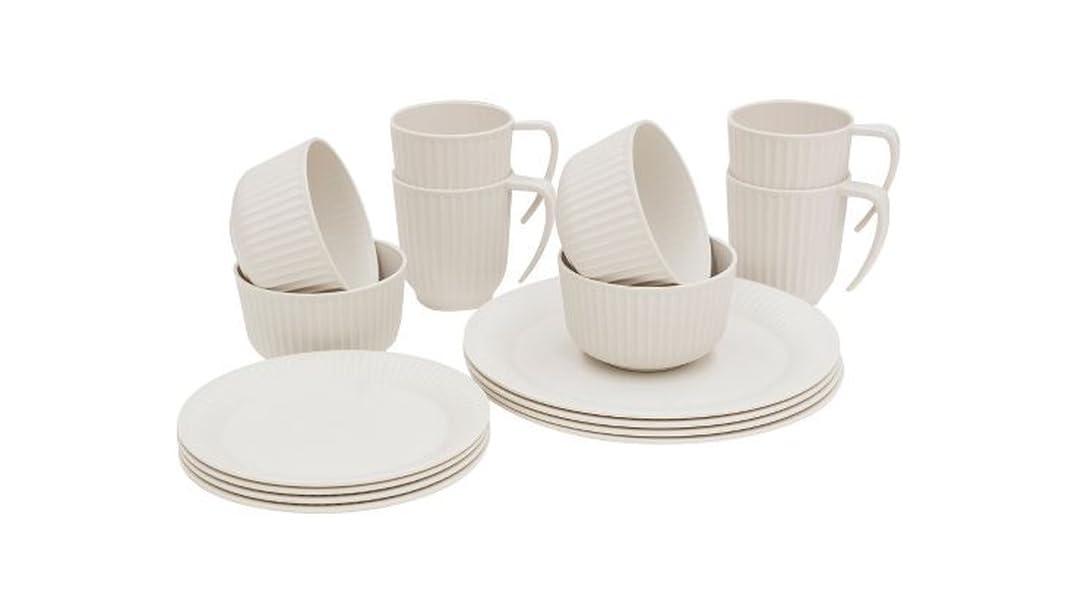 Outwell Delish Geschirrr-Set 4 Personen Sandstone