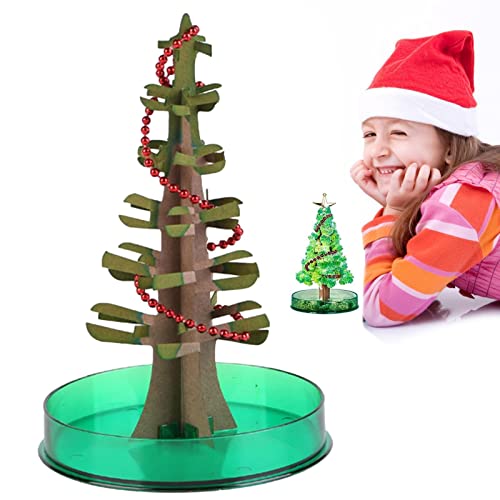 Unyee Árbol de Navidad Magic Growing, Árbol de Navidad de Cristal mágico, Decoraciones navideñas Árbol de Papel de Cristal Juguetes para niños Cover