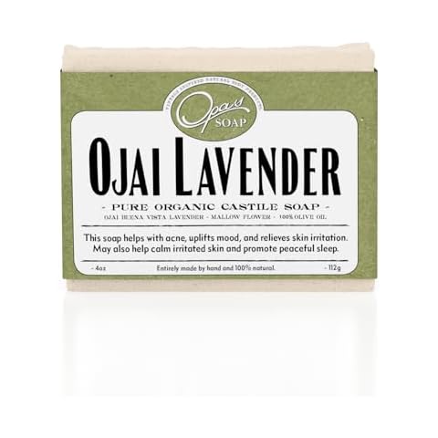 Ojai Lavender Organic Castile Olive Oil Soap, Made with Natural Lavender Essential Oil from Ojai California (4oz, 112g) Cover
