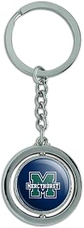 GRAPHICS & MORE Mercyhurst University Primary Logo Keychain Spinning Round Chrome Plated Metal