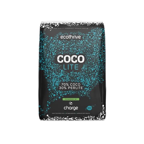 Ecothrive Coco Lite with Charge 50 Litres 70% Coco 30% Perlite Media 2 Bags