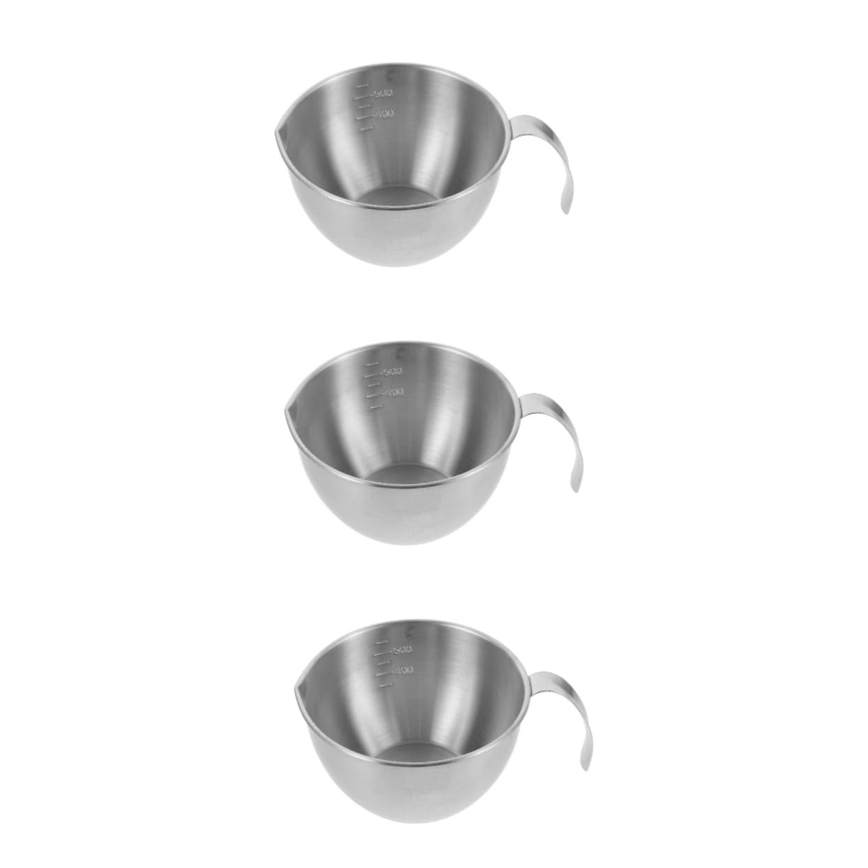ABOOFAN 3 Piezas Cuenco de acero inoxidable recipientes para preparar comidas tazón para mezclar con asa tazón para mezclar ensalada recipiente para mezclar para hornear ensaladera