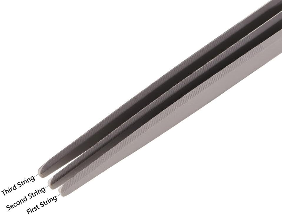 KAISH Premium Double Edge Electric Guitar Nut Slotting File 10-46 Nut String Slot Files for Medium Strings