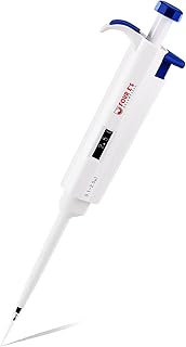 Single Channel Pipettor, 2.5μl Plastic Pipettes, Lab Manual Liquid Pipettes, Four E's Scientific Adjustable Micro Pipettes, 0.1-2.5μl