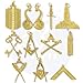 JEVVY CRAFTS Masonic Collar Jewel Senior Deacon Blue lodge Gold-Platted for Freemasons