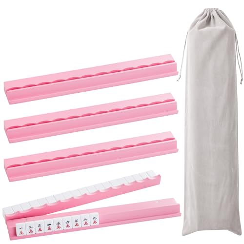 magic sewing machine 4PCS Wooden Scalloped Mahjong Racks with Magnetic
