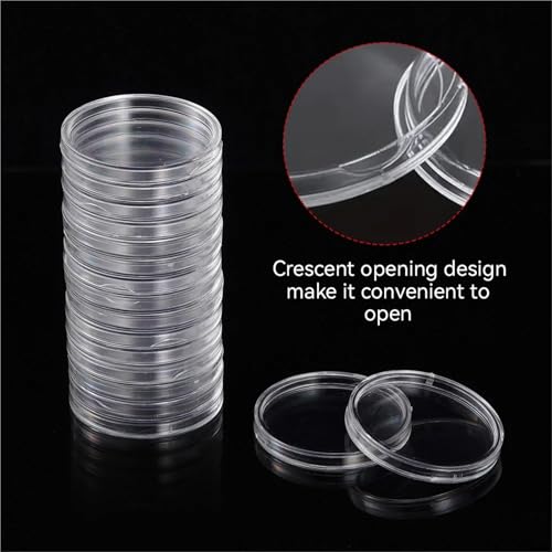 Capsulas transparentes para monedas 120 piezas miniatura 6