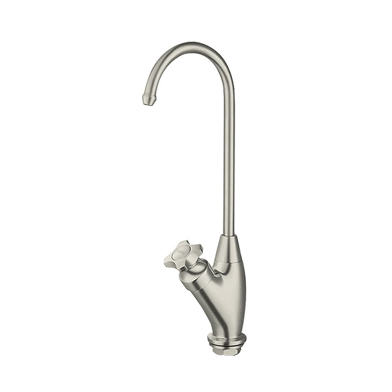 Robinet à osmose inverse 360 avec double sortie pour eau pure filtrée et finition brossée