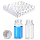 ScitoLAB 20 mL Borosilicate Glass Sample Vials, 100 PCS Liquid Scintillation Vials, 22-400 Polypropylene Screw Caps with Aluminum Foil Liner, for Lab School