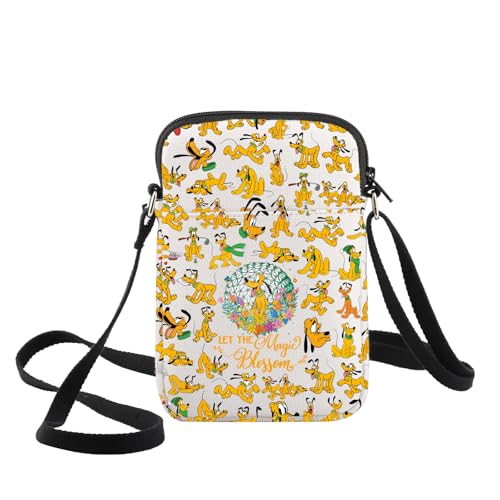 WZMPA Funny Dog Crossbody Bag Dog Lover Gifts Let The Magic Blossom Shoulder Bag Cartoon Movie Merch