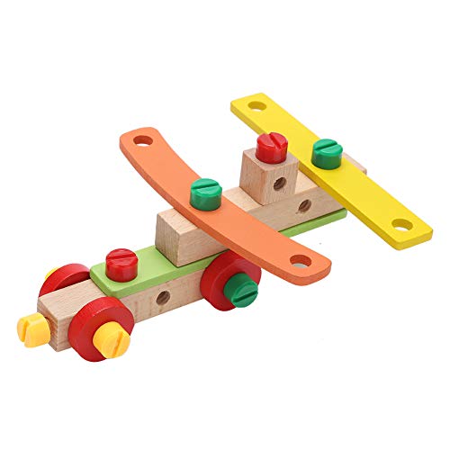 Yosooo Wooden Construction Toy, 2 Types New DIY Wood Disassembly Chair Tool Nut Assembly Chair Children Puzzle Toys Wooden Blocks Toys Wooden Building Set(B) - Thumbnail 7