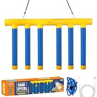 NEKSKA Reflex Sticks Rebounce Game, Reflex Challenge Game, Falling Sticks Reaction Time Trainer with Adjustable Speed Modes for Home, Office & Team Activities (Yellow)