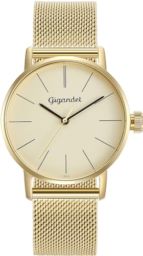 Montre quartz japonais femme avec bracelet acier inoxydable Gigandet montre analogique chic