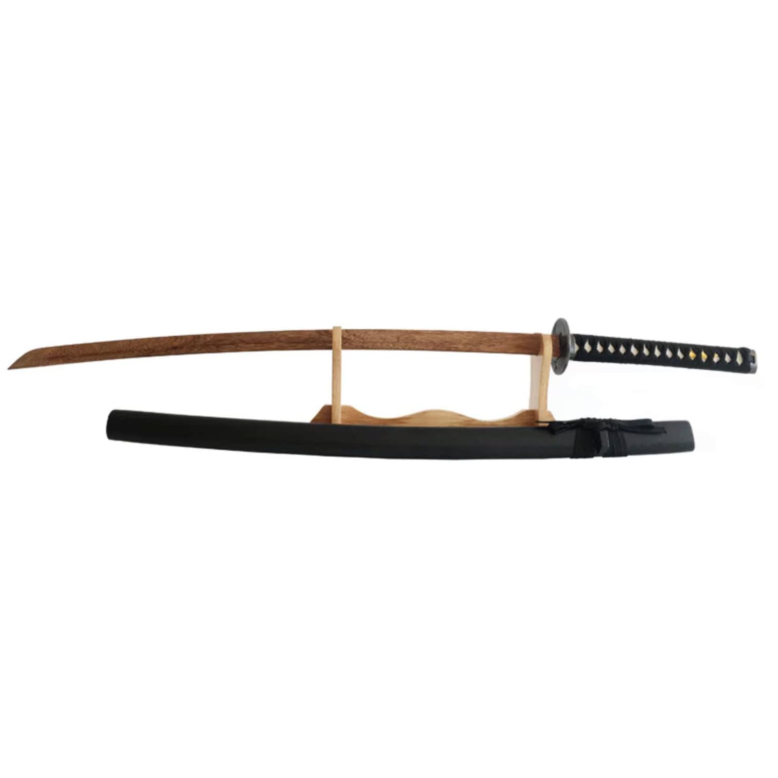 【Arte en Madera】 Espadas samurái japonesas de Madera 100 cm,Bokken Hecho a Mano con guardamanos de Hierro,Katana de Palisandro Natural para Entrenamiento de Kendo,Cosplay,Accesorios,decoración