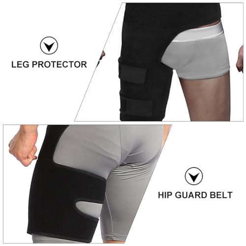 Faja deportiva de protección para cadera y muslo BESPORTBLE negro miniatura 4