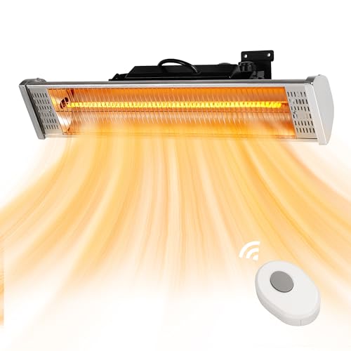 Star Patio Electric Patio Heater with Remote, Outdoor Heater, Infrared Heaters, Wall Mounted, suitable as Gazebo Heaters, ZHQ1530N2025