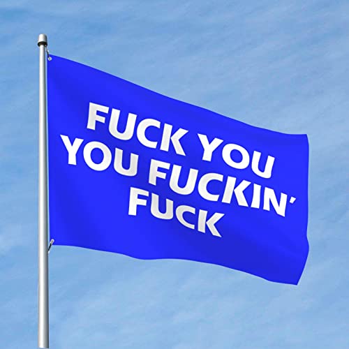 Drapeau mural amusant fu-ckin de 152x244 cm pour une deco chambre homme